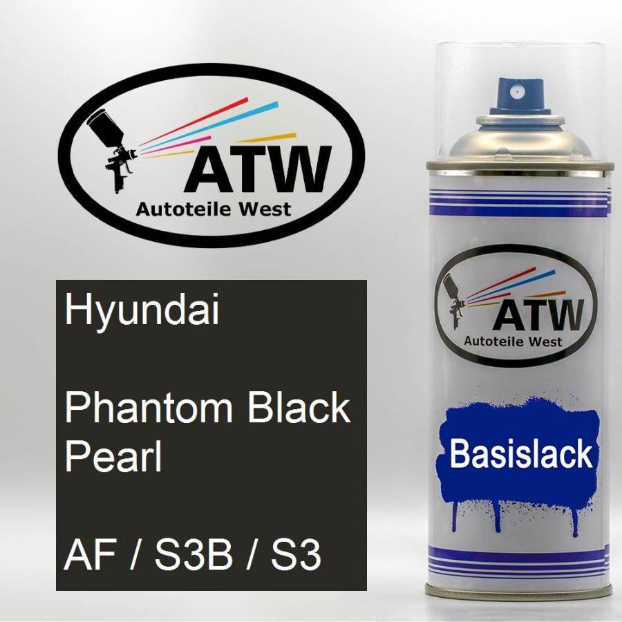 Hyundai, Phantom Black Pearl, AF / S3B / S3: 400ml Sprühdose, von ATW Autoteile West.